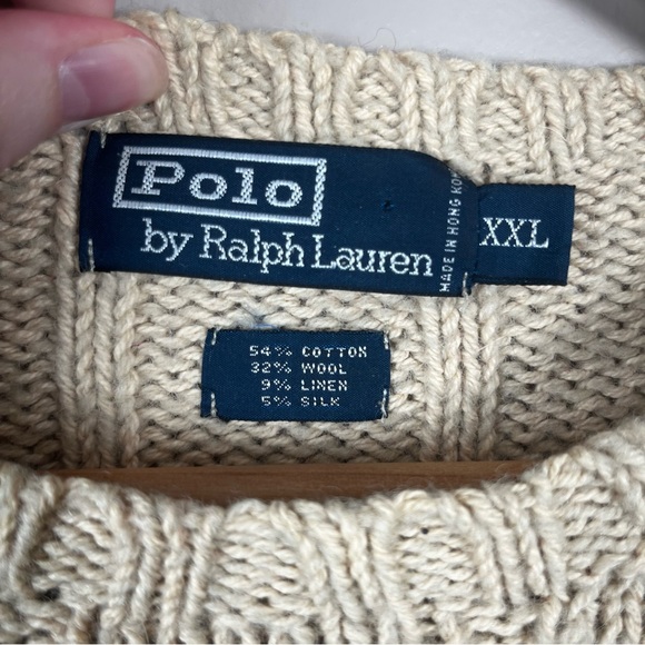 Polo Ralph Lauren Vintage Men’s Sweater Wool Linen Silk XXL - Picture 6 of 6